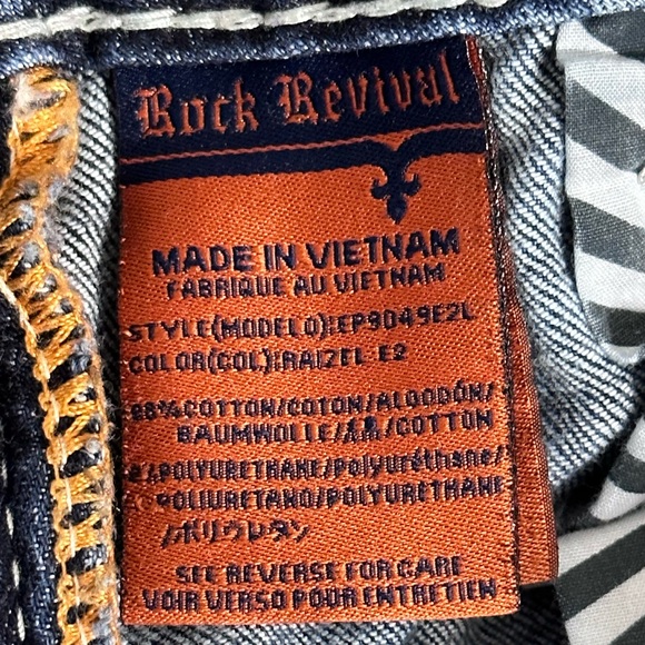 Rock Revival Bootcut Raizel Denim Jeans Size 26 - Picture 6 of 14